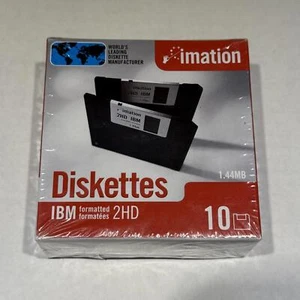VTG Imation 3.5" Floppy Disk 10 Pack 1.44MB IBM SEALED - Afbeelding 1 van 8