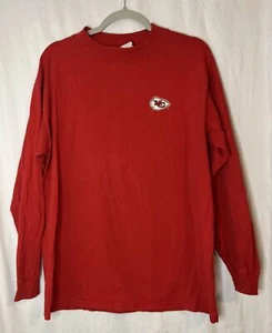 Camiseta De Colección Kansas City Chiefs Cuello de Tortuga Roja Mangas Largas Grande Hecha en EE. UU. - Imagen 1 de 7
