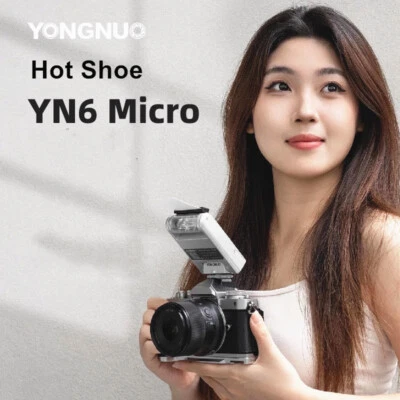 YONGNUO YN6 Micro Camera Flash light Speedlite Hot Shoe Sony Canon Nikon Olympus - Image 1 of 4
