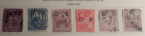 New South Wales Scott #O24-29, Part-Set of 6, Most Used Cover