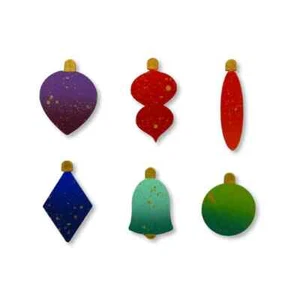 Roeda Brighten Life Set 6 Art Magnet Christmas Vintage Style Ornaments Made USA - Picture 1 of 2