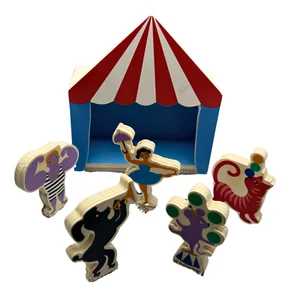 WOODEN CIRCUS🎪 BIG TOP & 5 FIGURES  TODDLER FRIENDLY OUT  N ABOUT  -BRAND NEW - Picture 1 of 11
