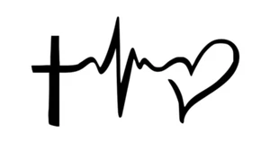 GLAUBE HOFFNUNG LIEBE Vinyl-Aufkleber Sticker Auto Fenster Wand Stoßstange Symbol Herz Kreuz 6" - Bild 1 von 3