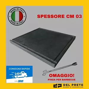PIETRA LAVICA PER BARBECUE OLLARE REFRATTARIA 3cm GRIGLIA 3 cm TUTTE LE MISURE - Foto 1 di 7