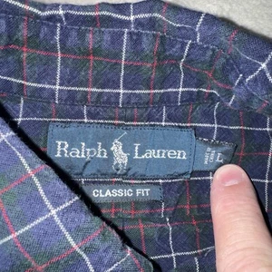 Ralph Lauren Classic Fit Long Sleeve Plaid Thick Mens Shirt Size Large Vintage - Picture 1 of 6