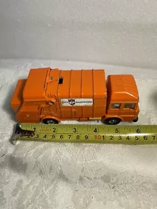 6" Corgi orange City Sanitation Truck Vehicle made in Britain Revopak Refuse Col - Picture 1 of 12