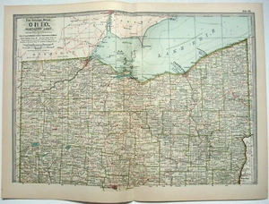 Northern Ohio - Original 1902 Map by The Century Company. Antique - Picture 1 of 3