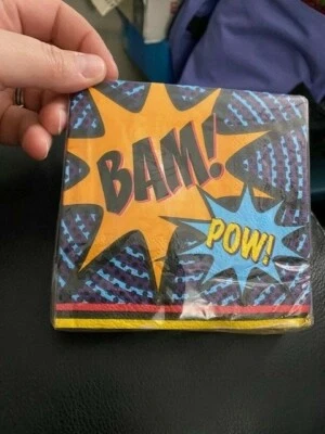 Servilletas de papel para bebidas de fiesta de cumpleaños de superhéroes Superhéroes Power ¡Nuevo! Foto 1 de 2