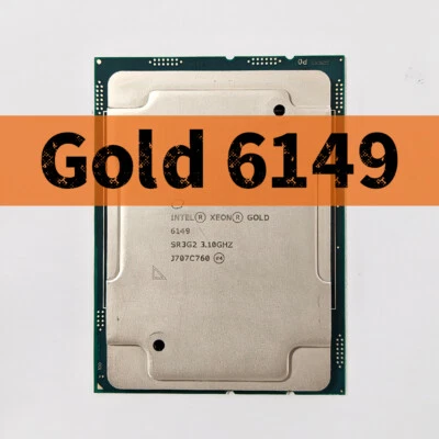 Intel Xeon Gold 6149 SR3G2 3.10GHz 16 Cores 205W C621 LGA-3647 CPU Processors - Image 1 of 3