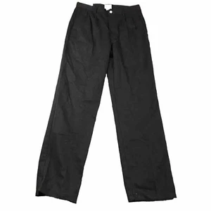 St Johns Bay Pants Mens 32X34 Black Classic Fit Pleated Front Pant Easy Care NWT - Picture 1 of 14