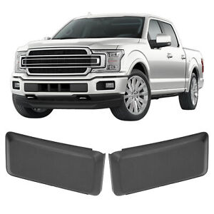 AGS 2pcs Front Bumper Guard Protector ABS Left Right Black Wearproof Pad Kit For