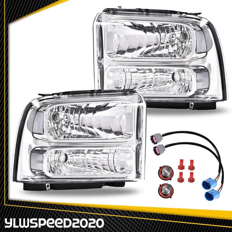 Faros izquierda y derecha aptos para Ford F250 F350 Super Duty Excursion DRL 1999-04  Foto 1 de 4