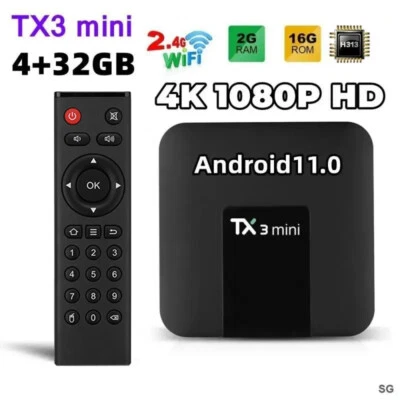 TV BOX WiFi 4K TX3 TV Box Smart - Bild 1 von 4