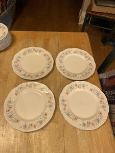 4 Queens Bone China CLAIRE Salad Plates 8" - Picture 1 of 4