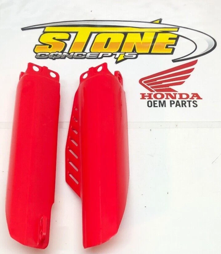 OEM Honda CRF150R Front Fork Guard Set Guards Plastic CRF150RB CRF 150 2007-2026 - Image 1 of 1