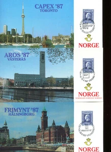 Norwegen - 5 Messe Belege 1987 ( 28692 ) - Bild 1 von 2