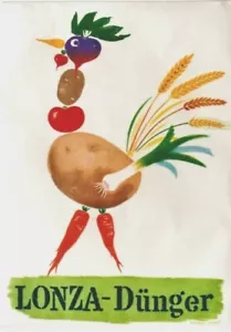 Original vintage poster LONZA VEGETABLES CHICKEN 1949 Leupin - Picture 1 of 1