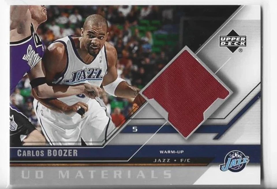 Carlos Boozer 2005-2006 Upper Deck #UDM-BO Game-Used Warm-Up Card - Image 1 of 1