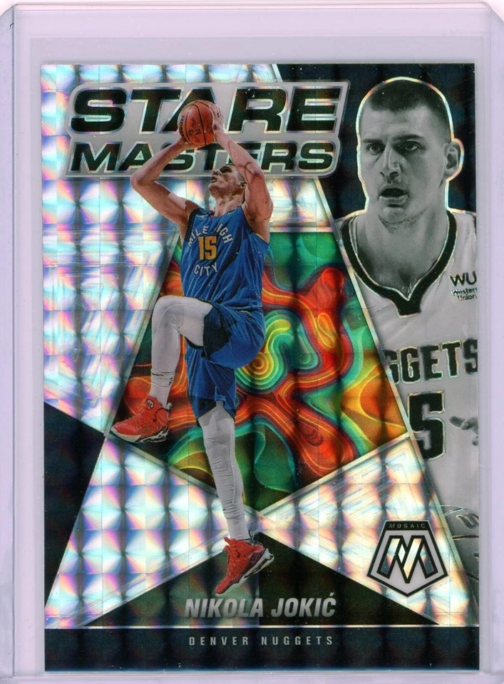 2021-22 Panini Mosaic Nikola Jokic Mosaic Prizm Stare Masters #12 Nuggets - Image 1 of 2