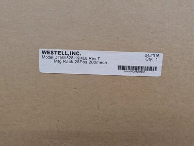 New, Westell, DTMA-528-19I4L8, MTG 19"RACK 28POS 200MECH W/WW & RC - Image 1 of 2