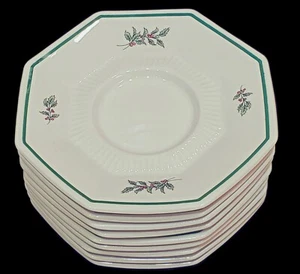 9er Set Nikko Weihnachten 6" Ersatz Untertassen Teller - Japan - Bild 1 von 7