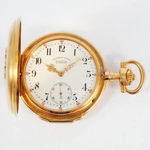 A. Lange & Söhne Taschenuhr in 18ct Rotgold - mit Aussenscharnier - 1A Qualität - Bild 1 von 12