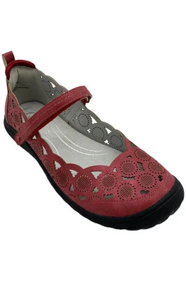 JBU Mujer Anne Comfort Informal Mary Jane Rojo Brillo Foto 1 de 3