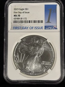 2023 American Silver Eagle $1 NGC MS70 First Day of Issue - Picture 1 of 4