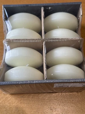 Wenzel Large Ivory Floating Candles X8 - Image 1 of 4
