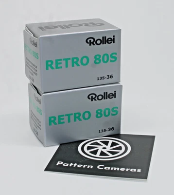 Rollei Retro 80S Black & White 35mm film Twin Pack: Brand-new film - Image 1 of 2