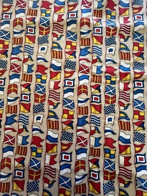 Seaport View by Dan Morris for Robert Kaufman Flags Cotton 1 1/2 Yards - Image 1 of 4