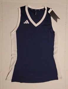 Adidas Quickset Sleeveless Volleyball Jersey Women's S Navy Blue White Small - Picture 1 of 7