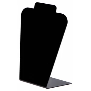 Soporte de exhibición de collar alto básico de acrílico negro Plymor, 8,5" de ancho x 4" de profundidad x 11,5" de alto - Imagen 1 de 2