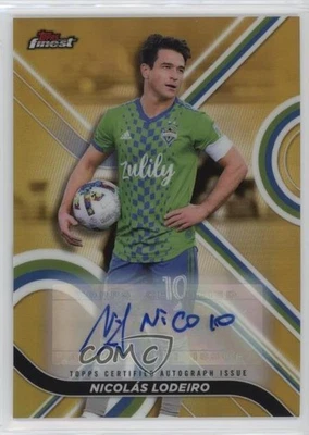2022 Topps Finest MLS Gold Refractor /50 Nicolas Lodeiro Nicolás #86 Auto - Image 1 of 2