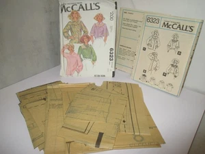 VTG 70's McCalls 6323 Sewing Pattern 4 Blouse Shirts Styles for Women ~Size 10 - Picture 1 of 5