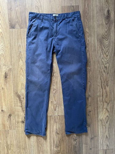 Timberland Pantalone Chino Uomo W34 L33 Blu Navy 100% Cotone Pantaloni