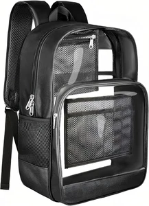 Mochila transparent resistente escuela tela resistente PVC transparent Oxford - Bild 1 von 12