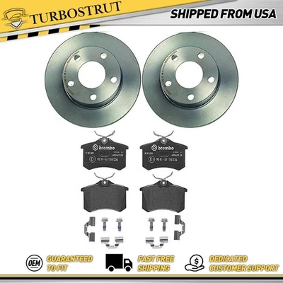 Brembo Rear Brake Rotors Brake Pads Kit For 1999 Audi A4 Quattro - Image 1 of 4