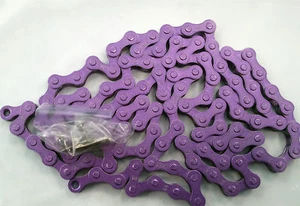 CADENA PÚRPURA DE UNA SOLA VELOCIDAD ENGRANAJE FIJO 1/2 X 1/8 BMX - Imagen 1 de 1