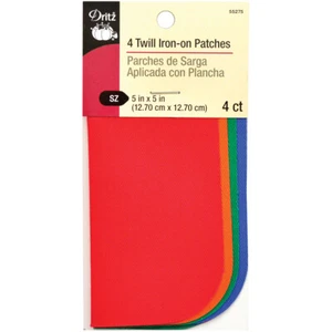 Dritz Iron-On Twill Patches 5"X5" 4/Pkg-Primary Assortment, Set Of 6 - Picture 1 of 1