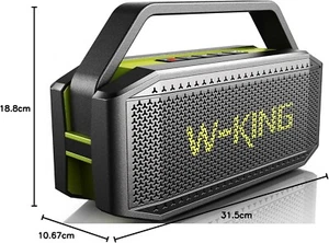 W-KING Portable Loud Bluetooth Speakers with Subwoofer, 60W(100W Peak) Outdoor S - Picture 1 of 9