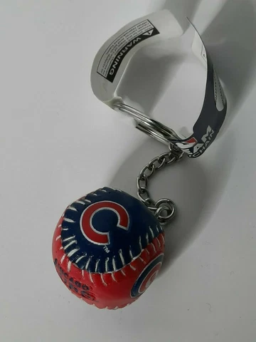 Chicago Cubs Red Blue Image Ball Metal Ring Split Keychain by FOCO Sports MLB Cover