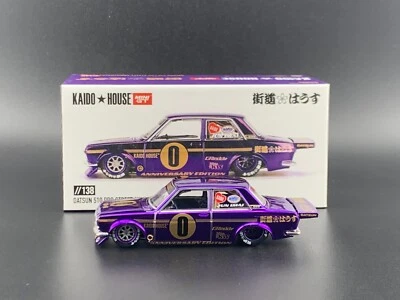 Kaido House x Mini GT Datsun 510 Pro Street Anniversary Purple Chrome #138 1/64 - Image 1 of 4