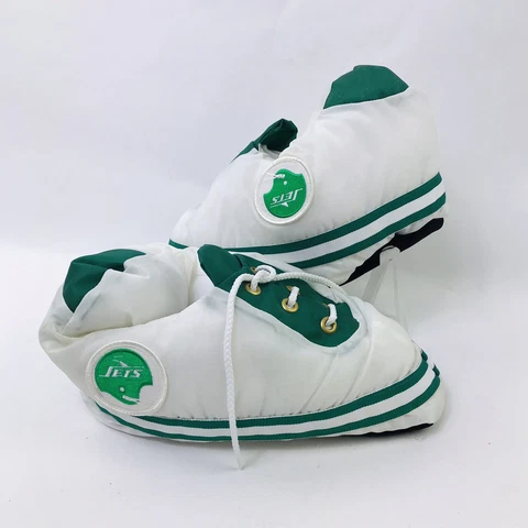 Vintage Retro Carousel By Guy New York Jets NFL Puffy Shoe Slippers Medium Cover