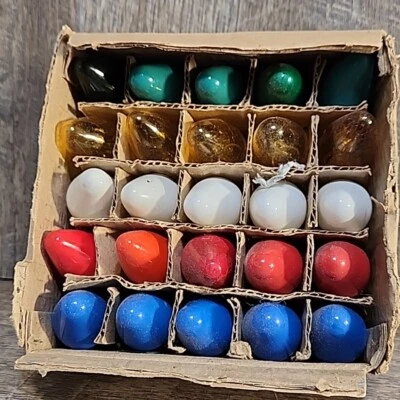 Bulbs C7 Color for string light replacement christmas tree Vintage 25qty Tested  - Image 1 of 2