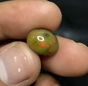 14X10,7 mm opale etiope nero naturale cabochon pietra preziosa sfusa 6 - Foto 1 di 3