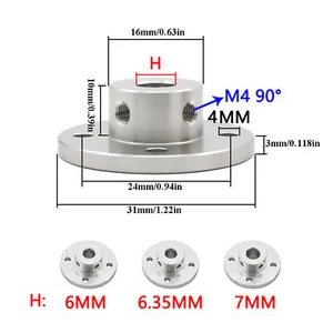 Alu-Legierung Flansch Kupplung Stecker Welle Achse Fittings für Modell Motoren - Bild 1 von 20