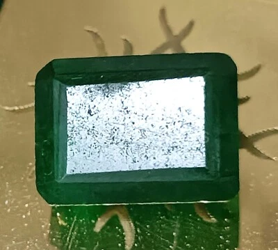 Lab-Created Green Emerald 18.20 Ct IGL Certified Emerald Cut Loose Gemstone 5JSD - Image 1 of 4