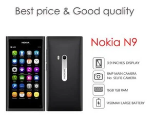 Original Unlocked Nokia N9 8MP 16GB ROM 1GB RAM GPS 3G Bluetooth SmartPhone - Picture 1 of 13