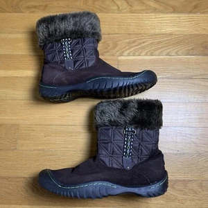 J 41 Jeep Adventure Women’s 7 M “Stream” Ankle Brown Snow Boots Faux Fur - Picture 1 of 10